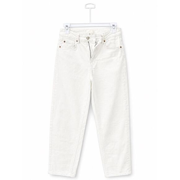H&M Denim - H&M White High Rise Straight Leg Jeans Womens US 2 EU 34 Denim Pants